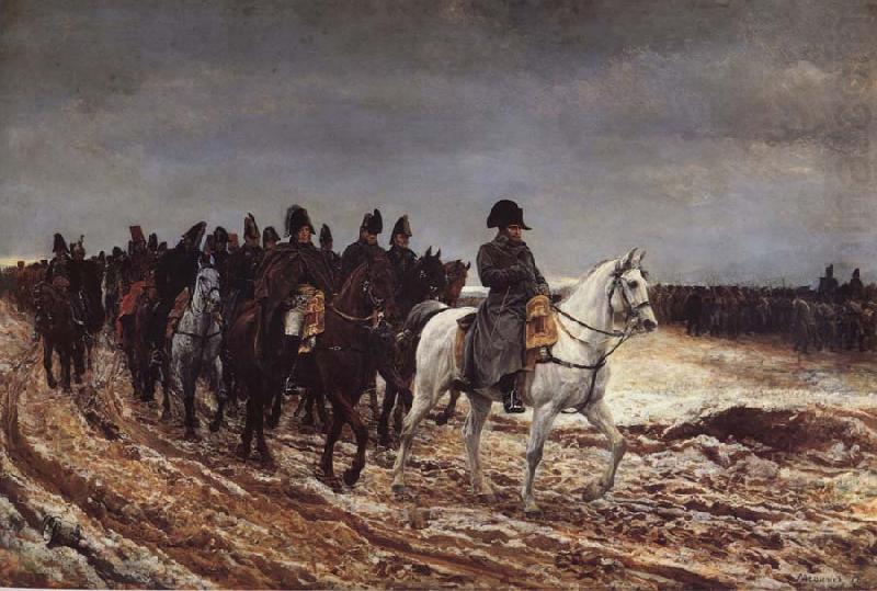 Jean-Louis-Ernest Meissonier Napoleon on the expedition of 1814 china oil painting image